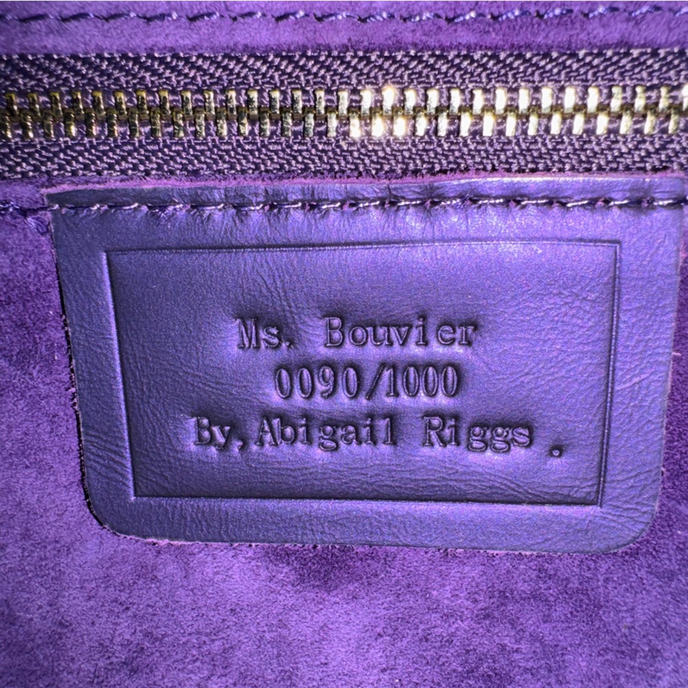 Shoulder Clutch Abigail Riggs ‘Miss Bouvier’ Black Embossed Leather - Picture 15 of 16